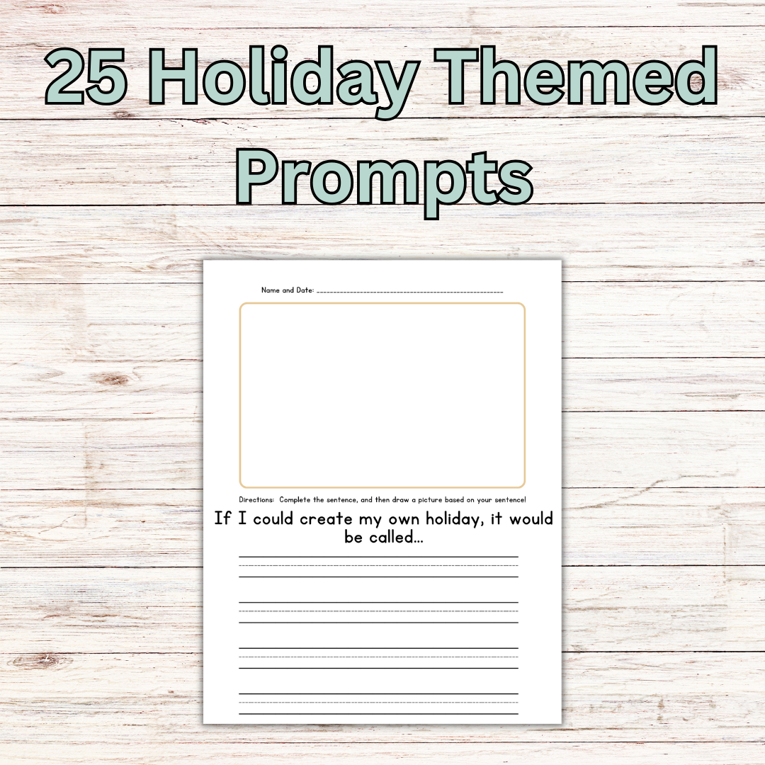 Writing Prompts: Finish the Sentence Writing Prompts for Grades K-4