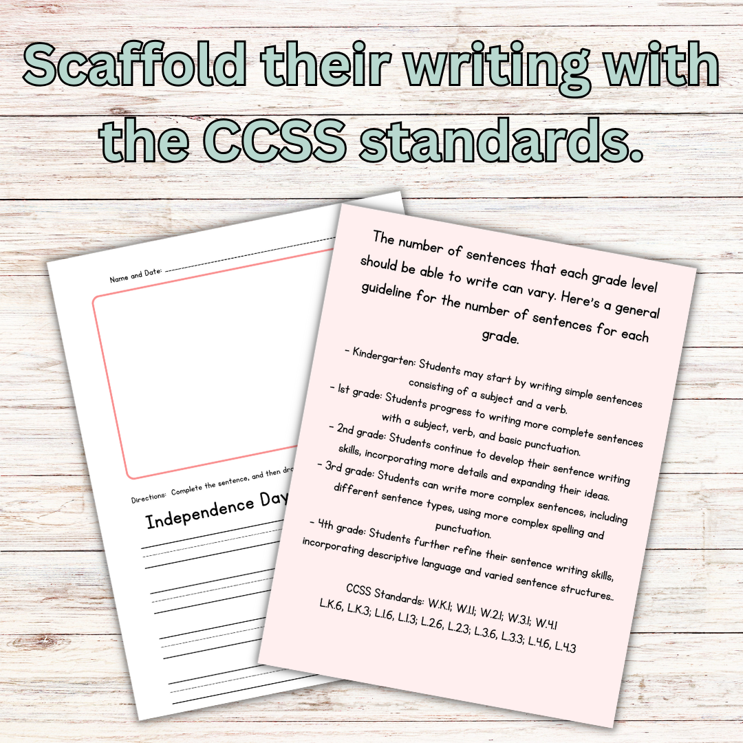 Writing Prompts: Finish the Sentence Writing Prompts for Grades K-4