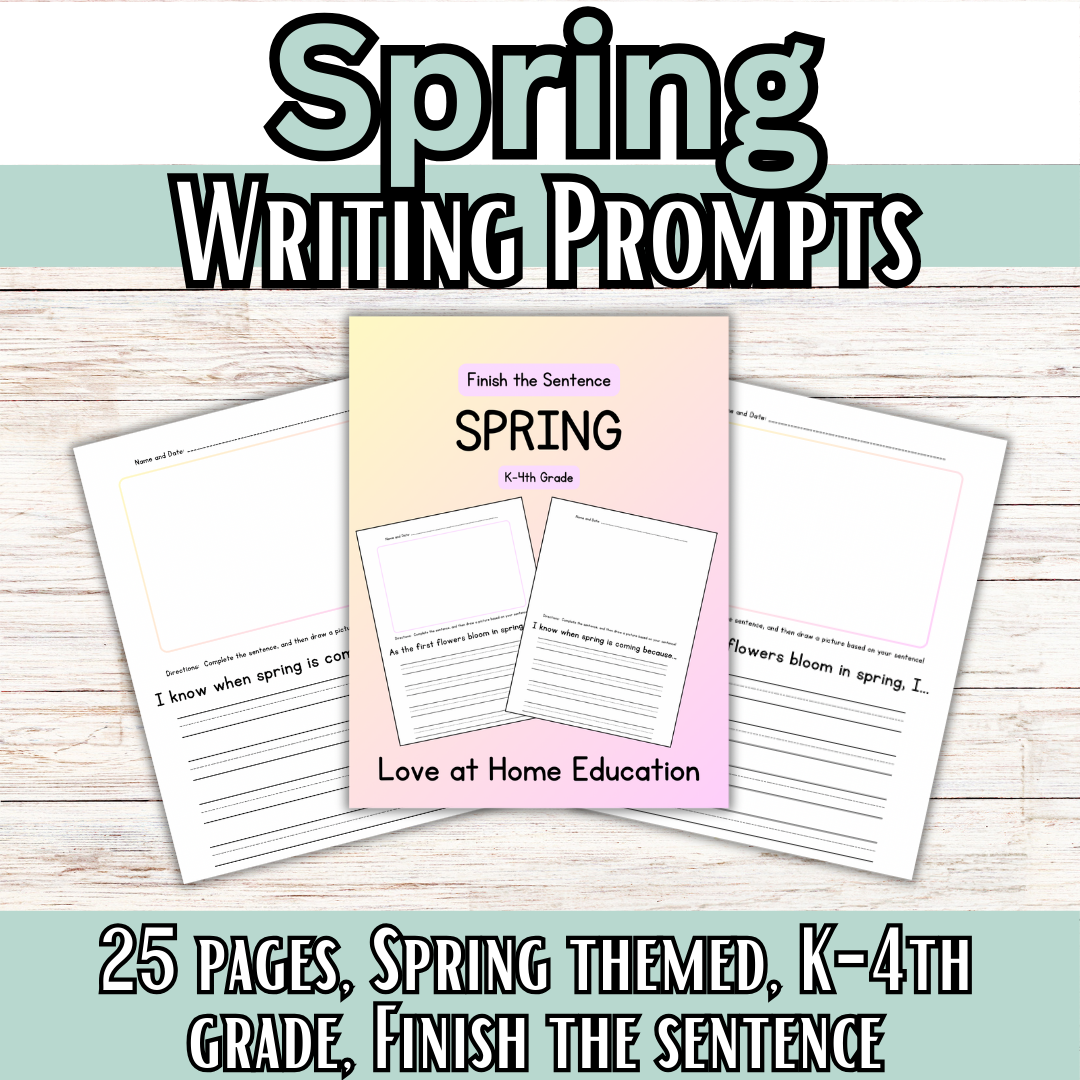 Writing Prompts: Finish the Sentence Writing Prompts for Grades K-4