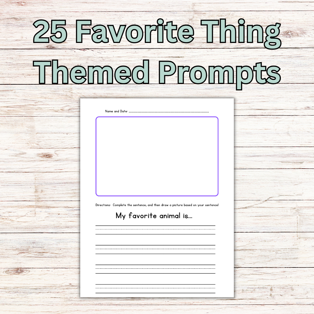 Writing Prompts: Finish the Sentence Writing Prompts for Grades K-4