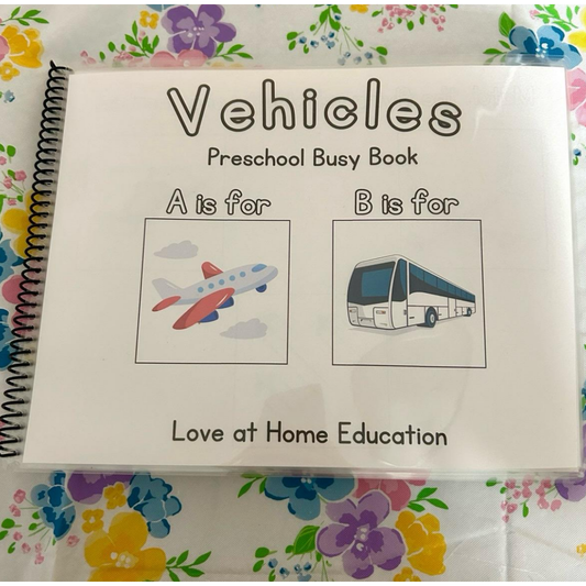About Vehicles Tracing and Busy Book