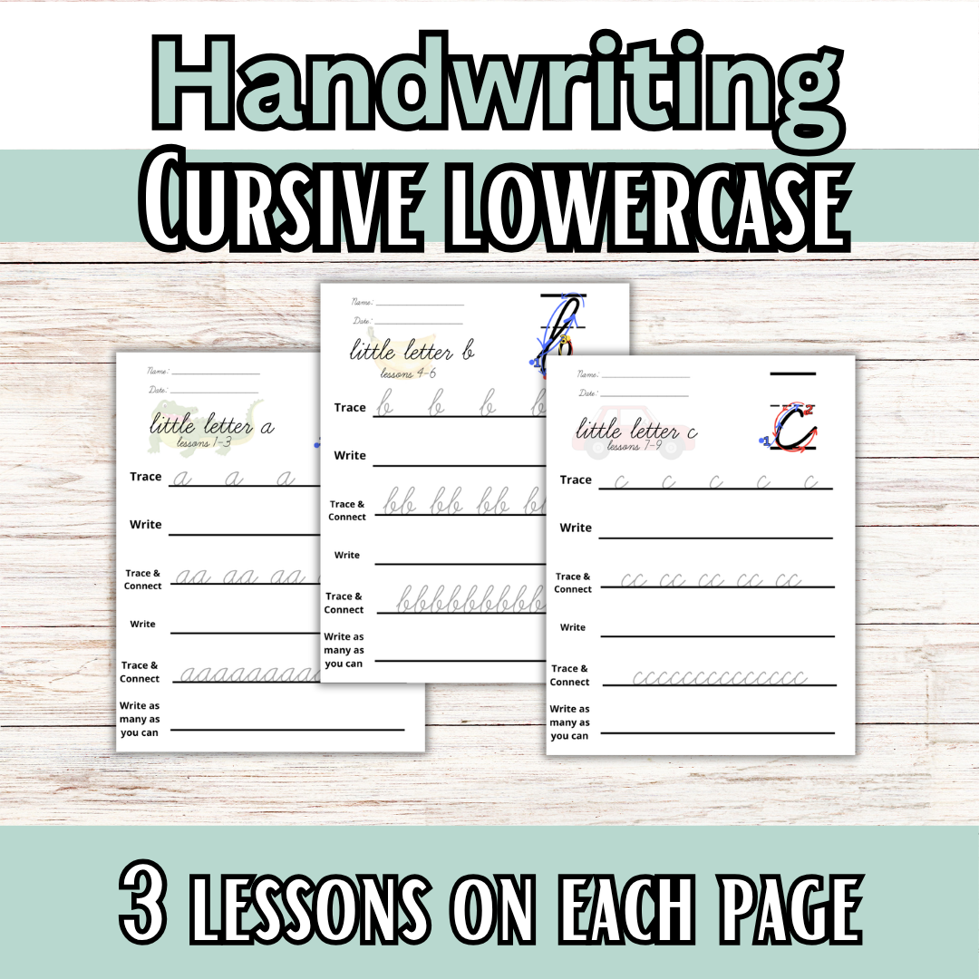 Cursive Lowercase Letters (Handwriting CL2)