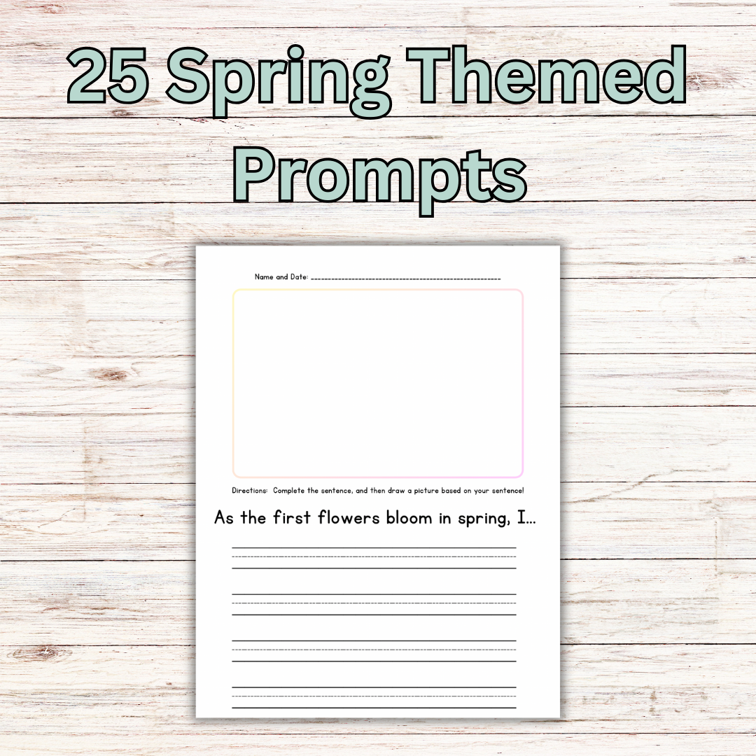 Writing Prompts: Finish the Sentence Writing Prompts for Grades K-4