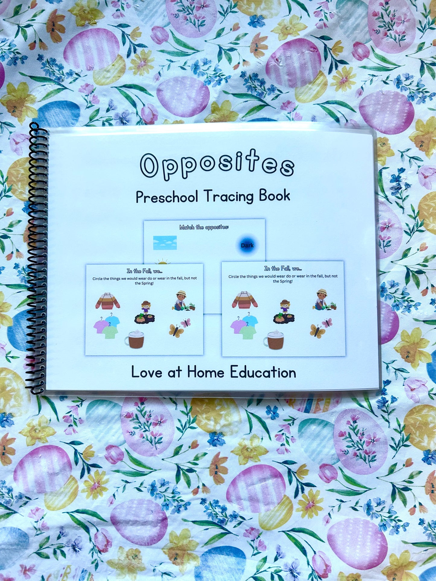 Opposites Preschool Tracing book