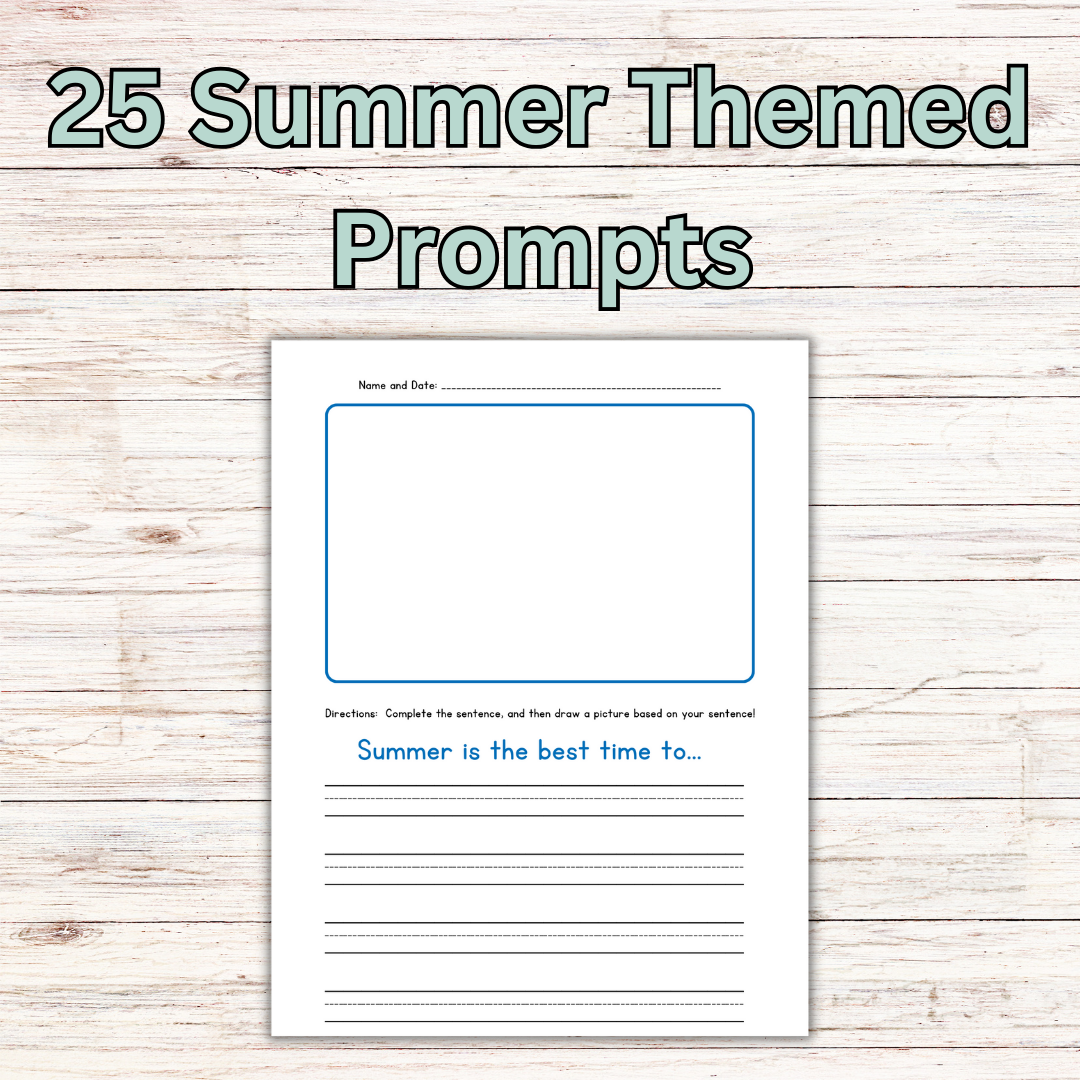 Writing Prompts: Finish the Sentence Writing Prompts for Grades K-4