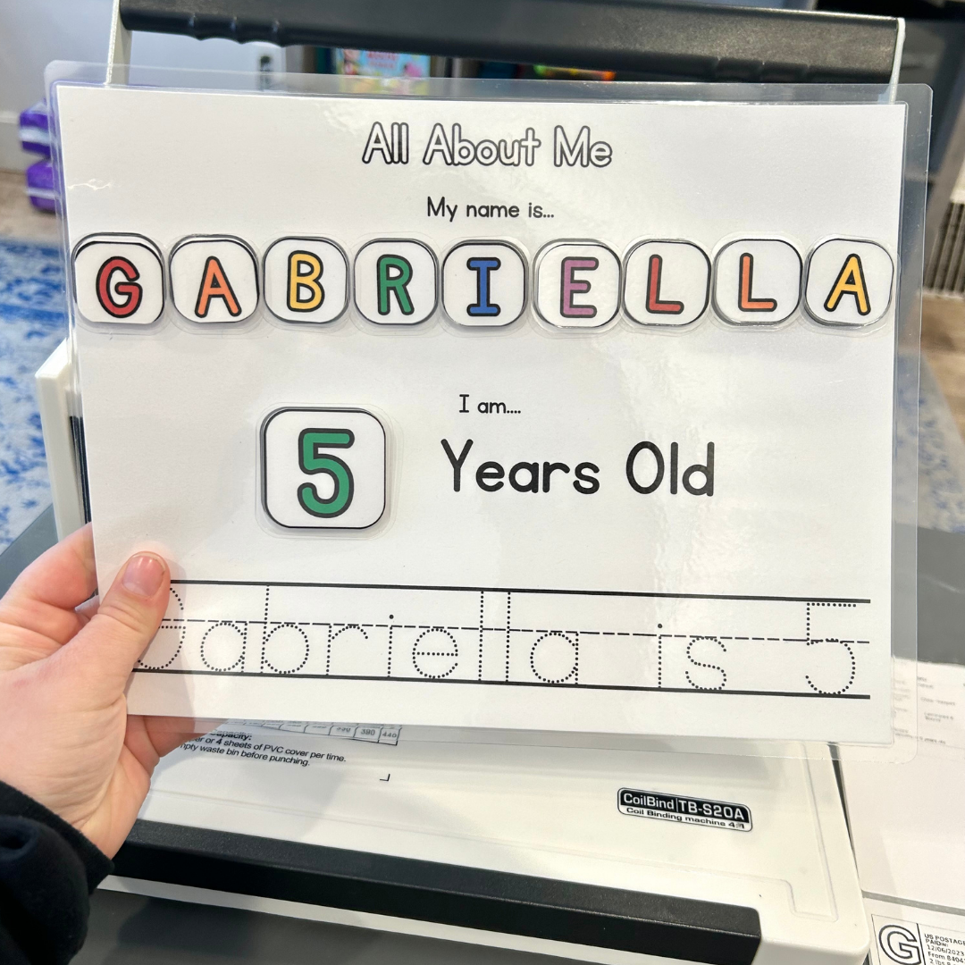 Personalized All About Me, Name Pages