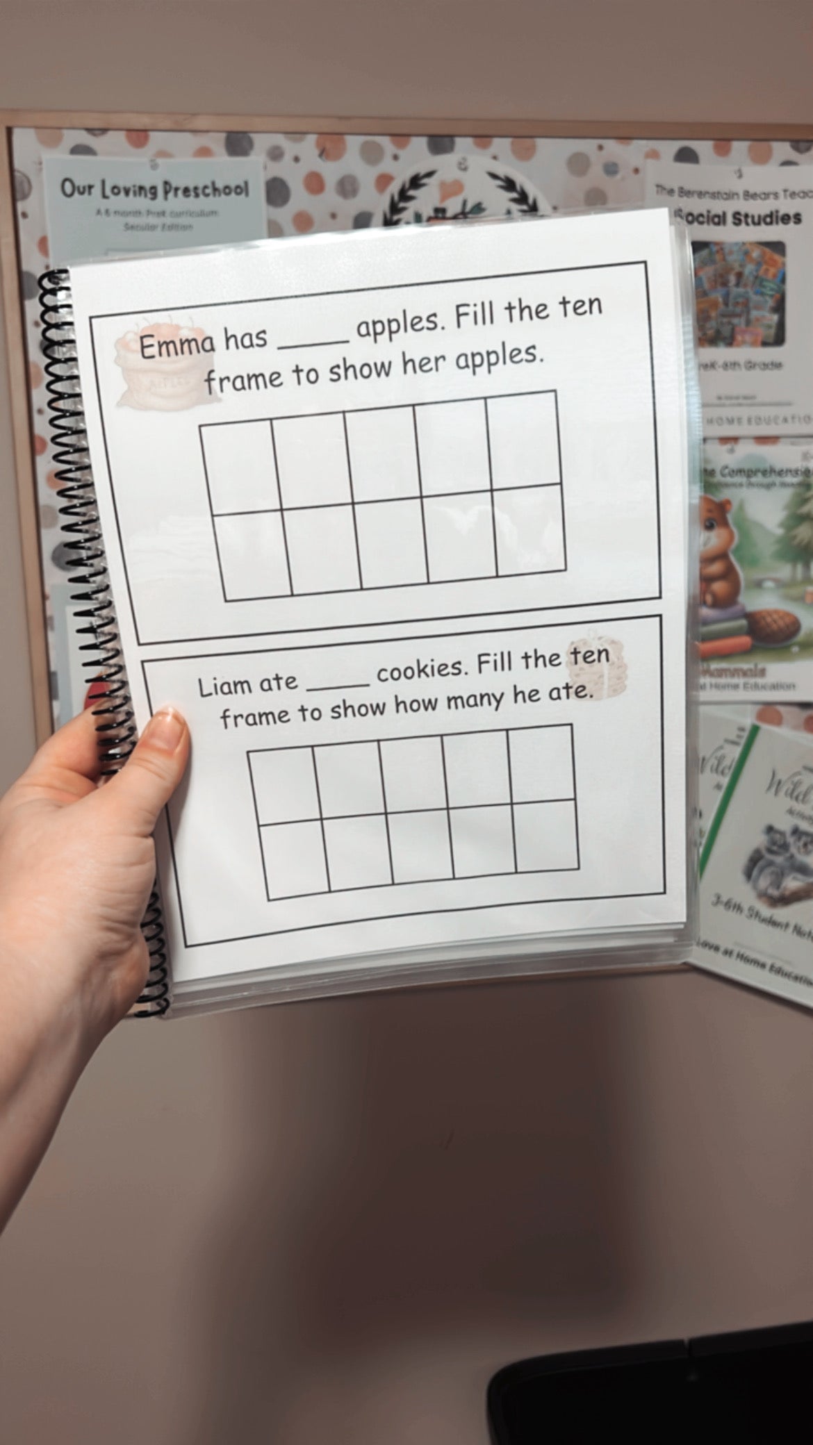 Roll & Solve: Reusable Math Book- PreK-1st Grade Level 1