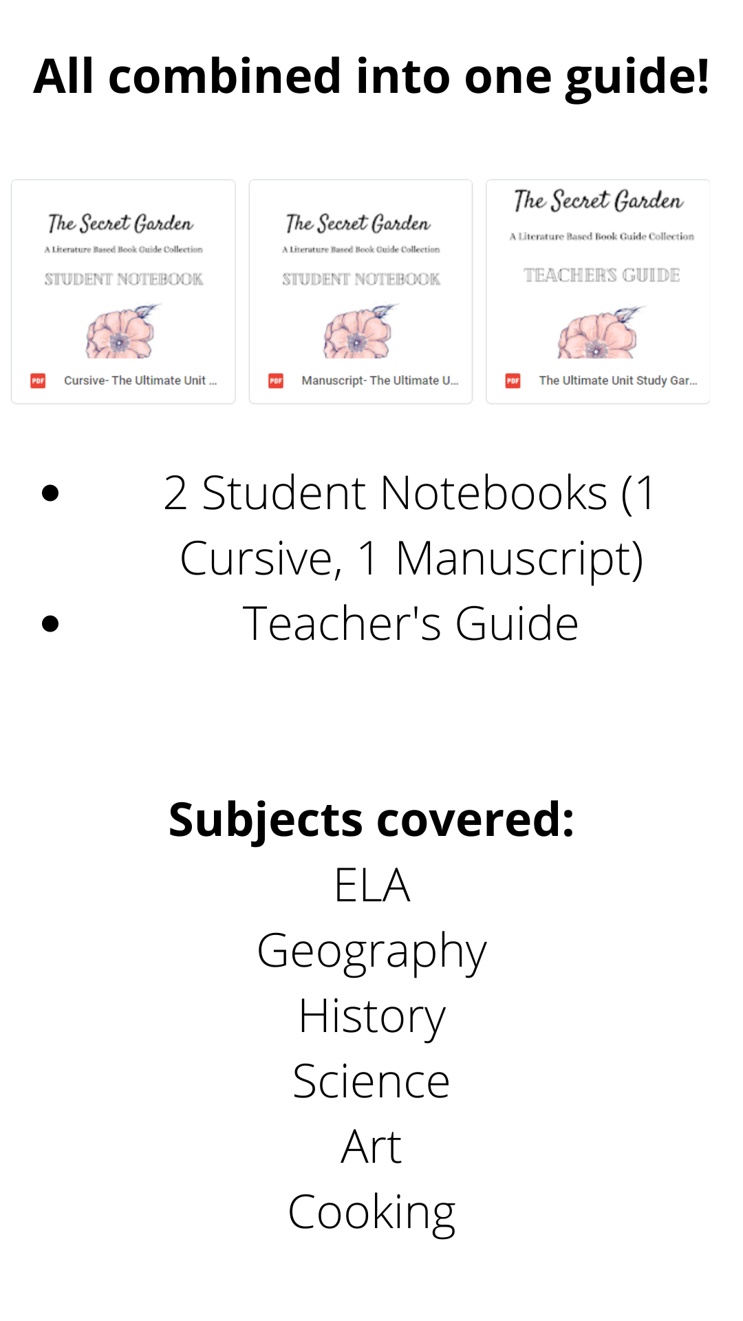 Gardenschooling Edition (The Ultimate Unit Study) (Grades PreK-6) Based on the Secret Garden by Frances Hodgson Burnett