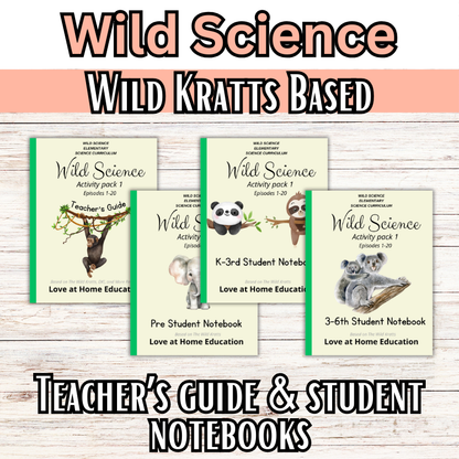 Wild Science 1-3 Bundle: Elementary Science Curriculum: Activity Books (60 Lessons)