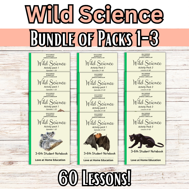 Wild Science 1-3 Bundle: Elementary Science Curriculum: Activity Books (60 Lessons)