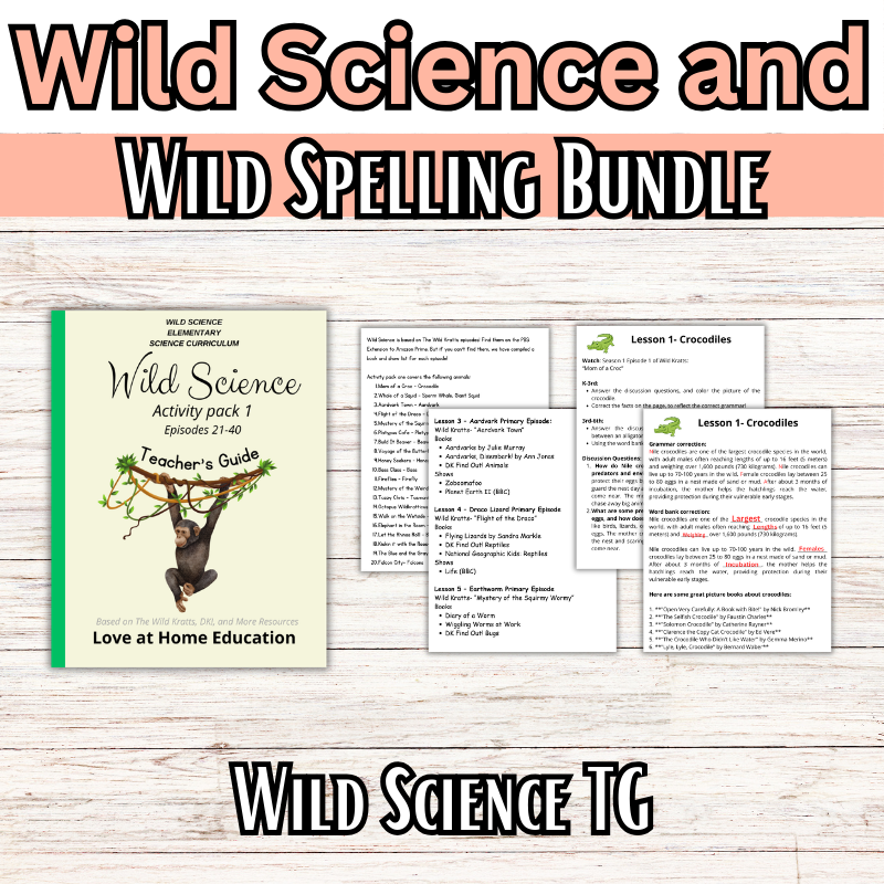 Wild Spelling and Science Bundle: Part A and K-3