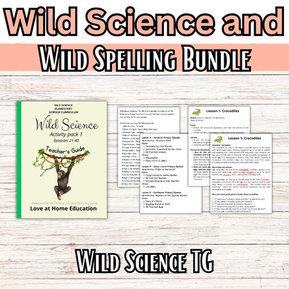 Wild Spelling and Science Bundle: Part A and K-3