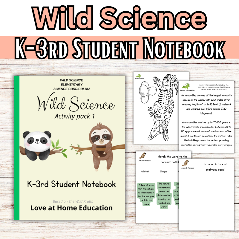 Wild Science 1-3 Bundle: Elementary Science Curriculum: Activity Books (60 Lessons)