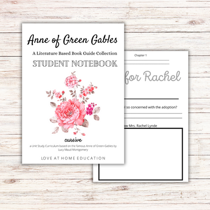 Anne of Green Gables Inspired Book Guides: Manuscript and Cursive
