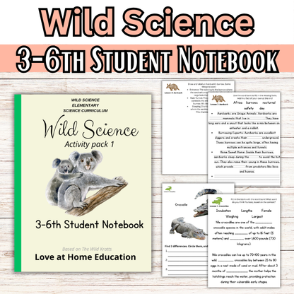 Wild Science 1-3 Bundle: Elementary Science Curriculum: Activity Books (60 Lessons)