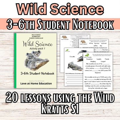 Wild Science 1-3 Bundle: Elementary Science Curriculum: Activity Books (60 Lessons)