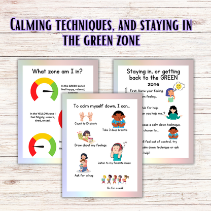Calm Down Corner Emotional Learning Posters