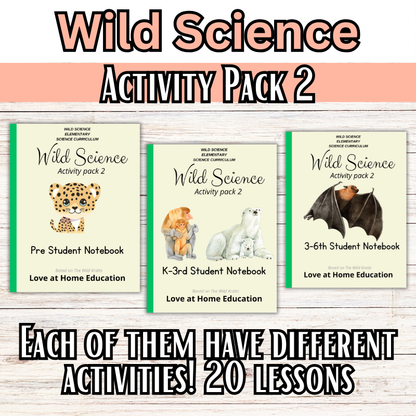 Wild Science 1-3 Bundle: Elementary Science Curriculum: Activity Books (60 Lessons)