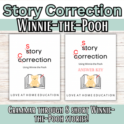 Story Correction Guides: Winnie the Pooh (Grammar Correcting for Elementary)