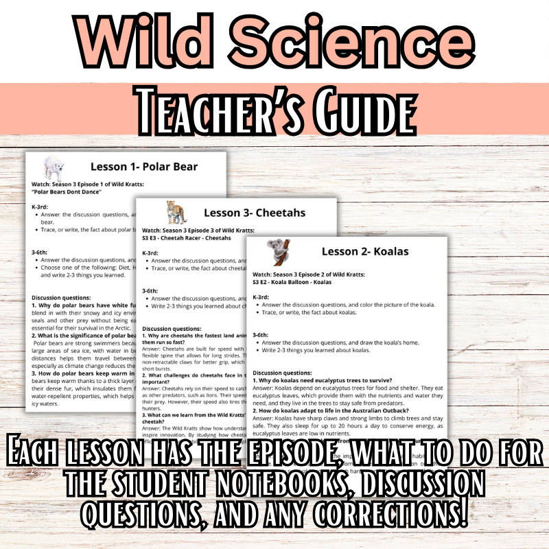Wild Science 1-3 Bundle: Elementary Science Curriculum: Activity Books (60 Lessons)