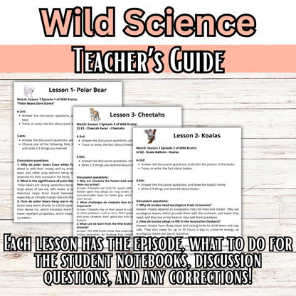 Wild Science 1-3 Bundle: Elementary Science Curriculum: Activity Books (60 Lessons)