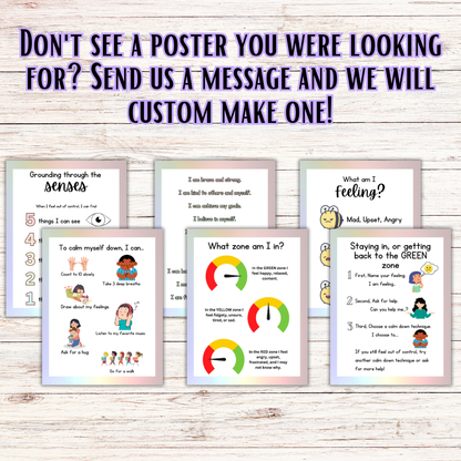 Calm Down Corner Emotional Learning Posters