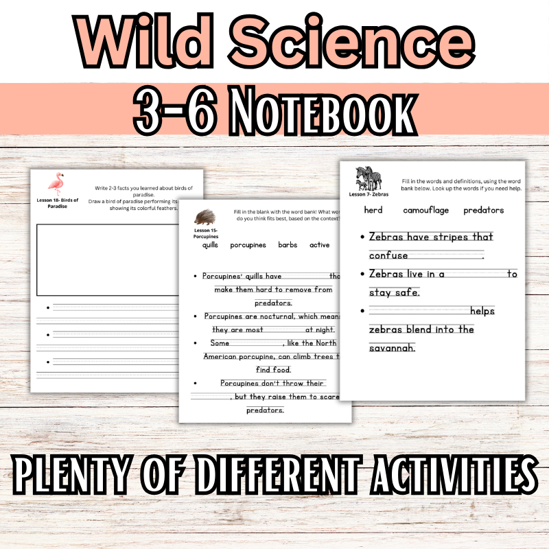 Wild Science 1-3 Bundle: Elementary Science Curriculum: Activity Books (60 Lessons)