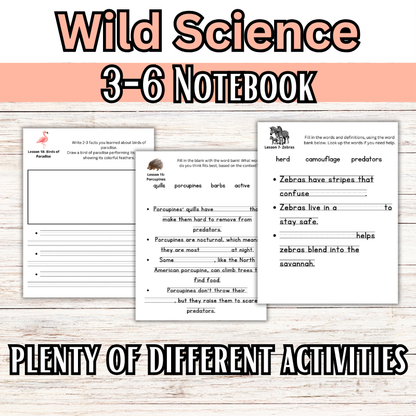 Wild Science 1-3 Bundle: Elementary Science Curriculum: Activity Books (60 Lessons)