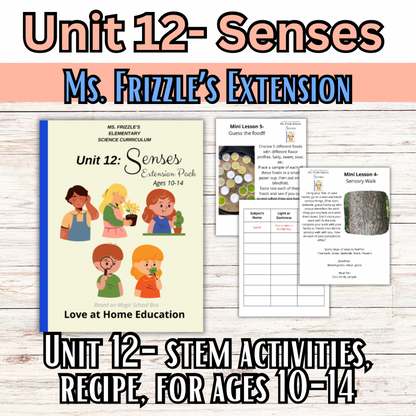 Ms. Frizzle's Elementary Science Curriculum- Extension Pack (Ages 10-14, 4th-8th grade)