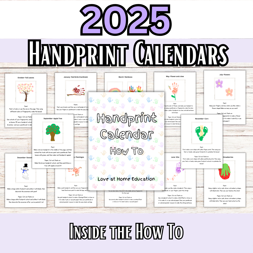 2025 & 2026 Handprint Calendars- Great for Christmas Gifts!!