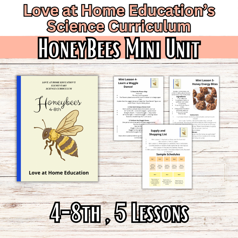 Honeybee Mini Unit Study: 4-8th Grade (Love at Home Education's Science Curriculum)