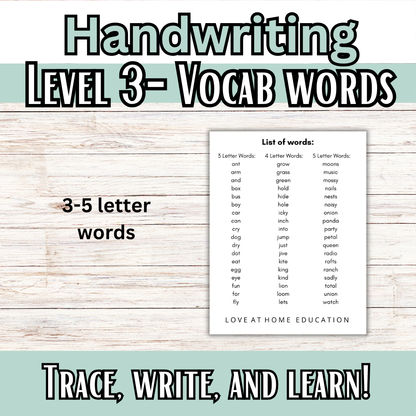 Handwriting Levels 1-4 Bundle: Manuscript