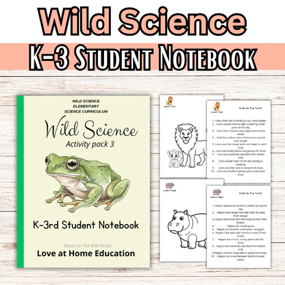 Wild Science: Elementary Science Curriculum: Activity Book 3