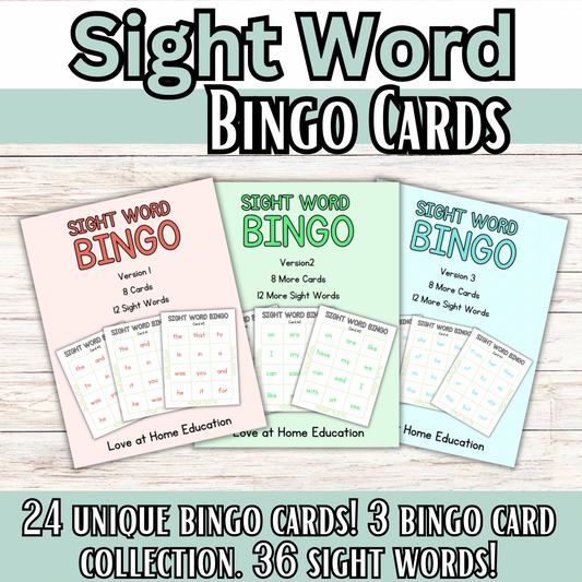 Sight Word Bingo