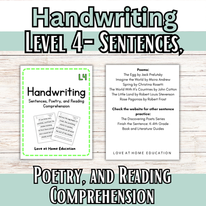 Handwriting Levels 1-4 Bundle: Manuscript