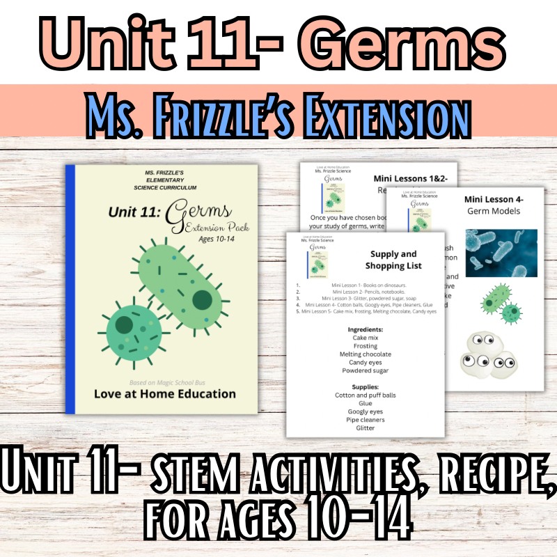 Ms. Frizzle's Elementary Science Curriculum- Extension Pack (Ages 10-14, 4th-8th grade)