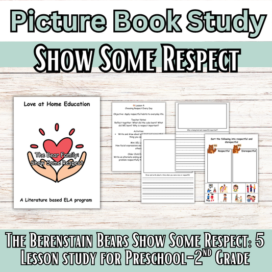 The Berenstain Bears Show Some Respect- Literature Mini Study (Character Studies)