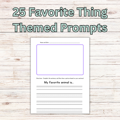 Writing Prompts: Finish the Sentence Writing Prompts for Grades K-4