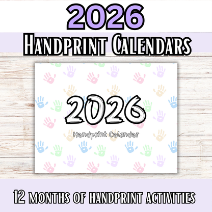 2026 Handprint Calendars- Great for Christmas Gifts!!