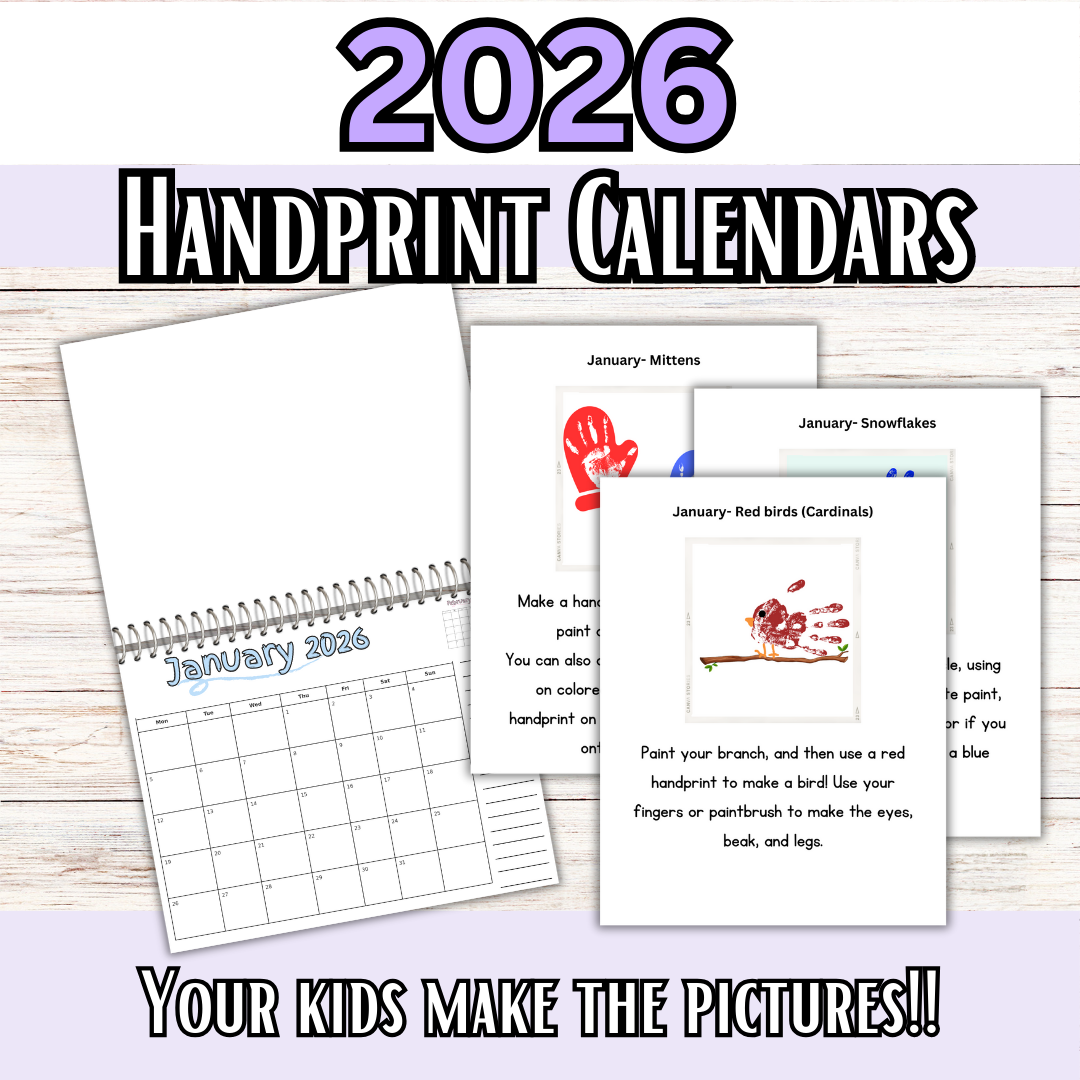 2026 Handprint Calendars- Great for Christmas Gifts!!