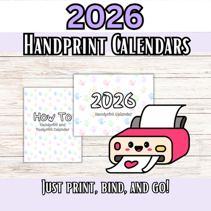 2026 Handprint Calendars- Great for Christmas Gifts!!
