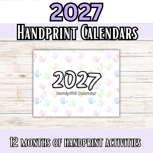2027 Handprint Calendars- Great for Christmas Gifts!!