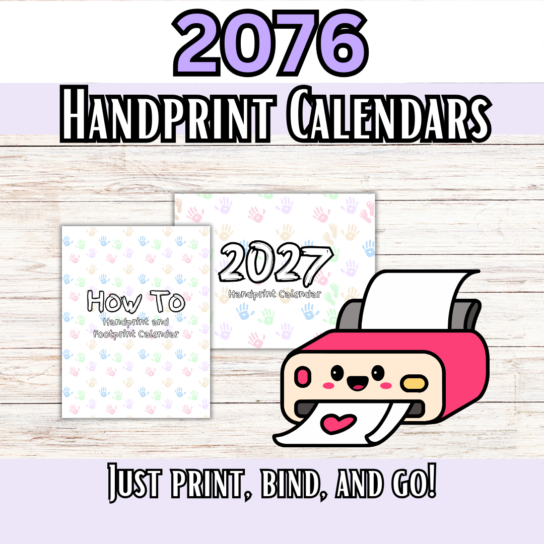 2027 Handprint Calendars- Great for Christmas Gifts!!