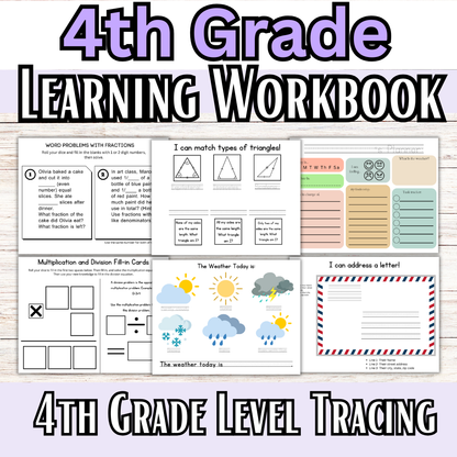 4th GRADE My Graded Hands on Workbooks- (Learning Books)
