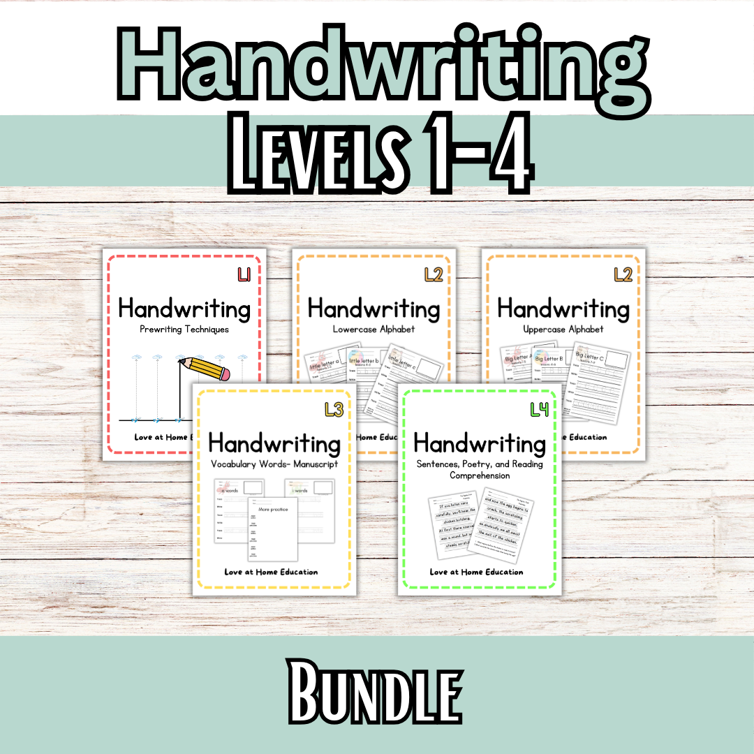 Handwriting Levels 1-4 Bundle: Manuscript