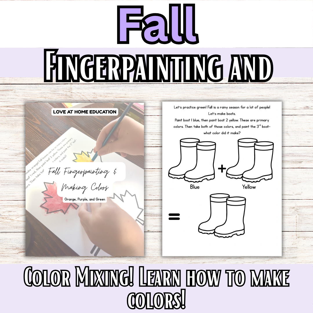 Fall Fingerpainting and Color Mixing (Preschool-2nd Grade)