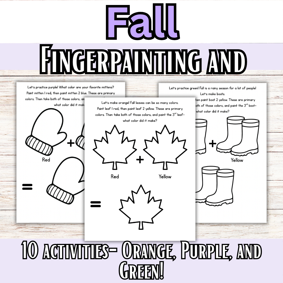 Fall Fingerpainting and Color Mixing (Preschool-2nd Grade)