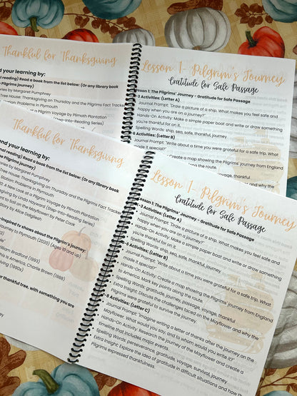 Thankful for Thanksgiving: Thanksgiving Homeschool Unit Study Collection (K-8th)