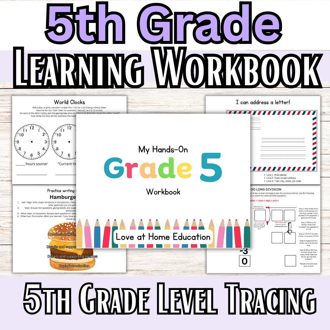 5th GRADE My Graded Hands on Workbooks- (Learning Books)