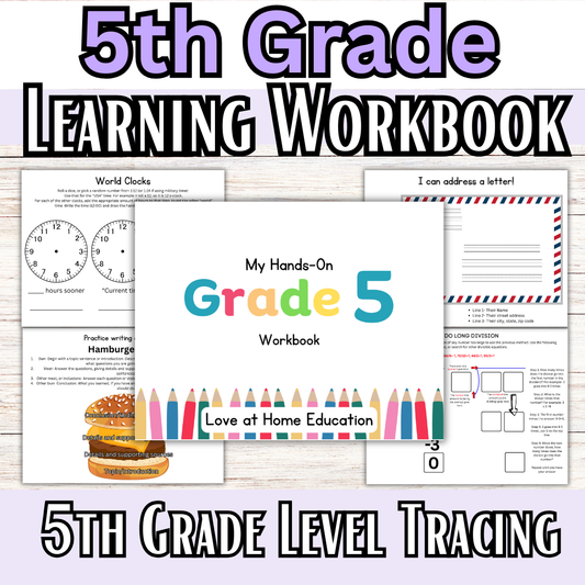 5th GRADE My Graded Hands on Workbooks- (Learning Books)